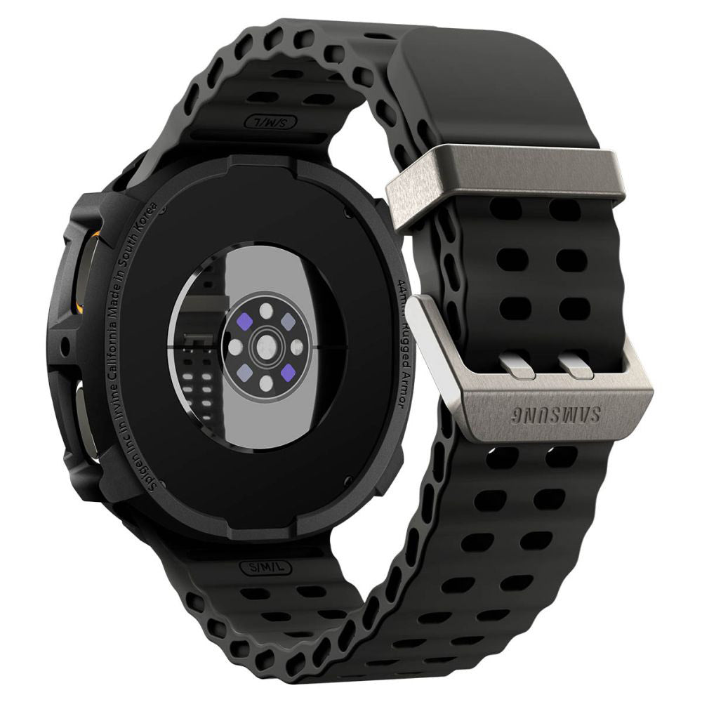 Spigen Rugged Armor hoes voor Samsung Galaxy Watch8 44mm, Mat Zwart ACS10006