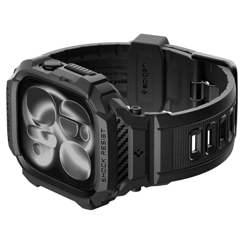 Spigen Rugged Armor Pro Case for Apple Watch Series 12 46mm, Matte Black ACS11894