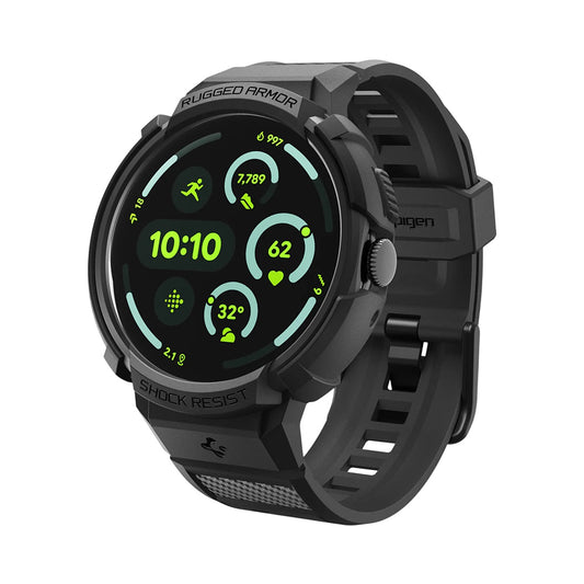 Spigen Rugged Armor Pro hoesje voor Google Pixel Watch 41mm Series, Zwart ACS09484