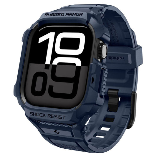 Spigen Rugged Armor Pro V2 hoes voor Apple Watch Series 10 / 11 42mm, Marineblauw ACS10495