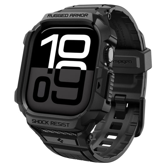 Spigen Rugged Armor Pro V2 hoes voor Apple Watch Series 10 / 11 42mm, Matzwart ACS10494