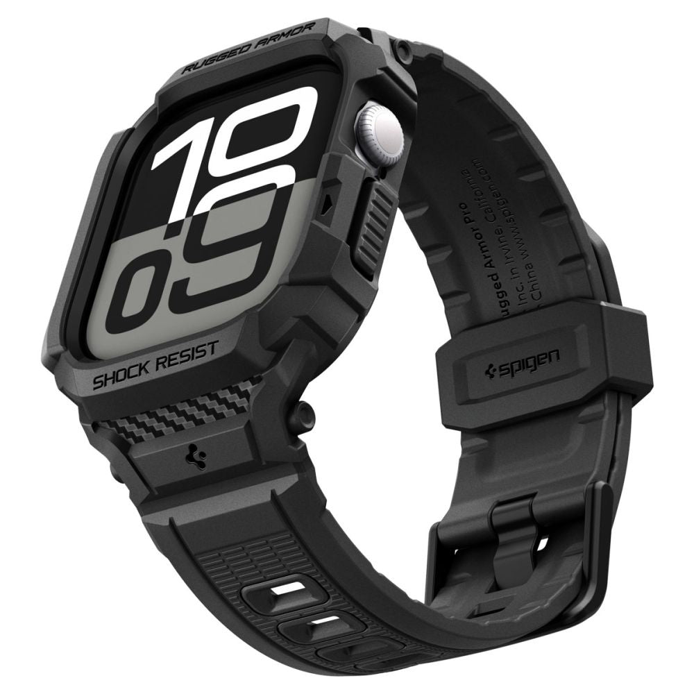 Spigen Rugged Armor Pro V2 hoes voor Apple Watch Series 10 / 11 42mm, Matzwart ACS10494