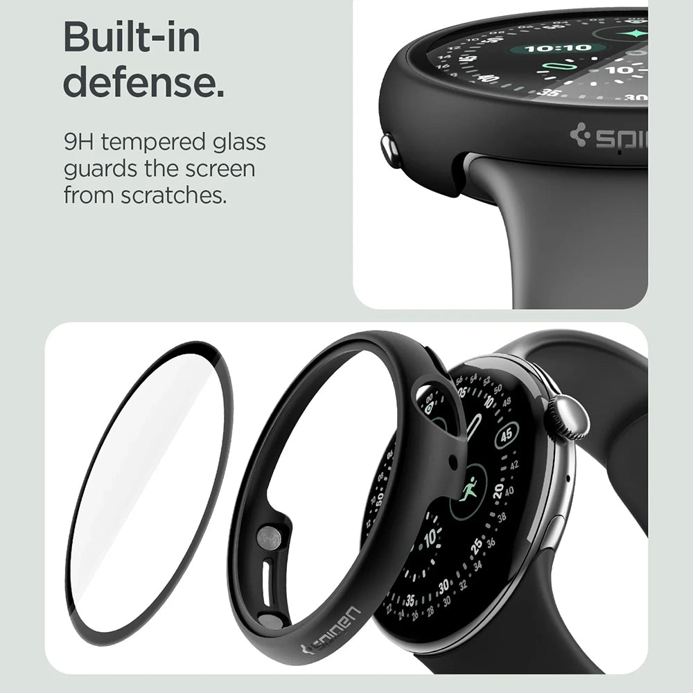 Spigen Thin Fit 360 hoes voor Google Pixel Watch 45mm Series, Zwart ACS11746