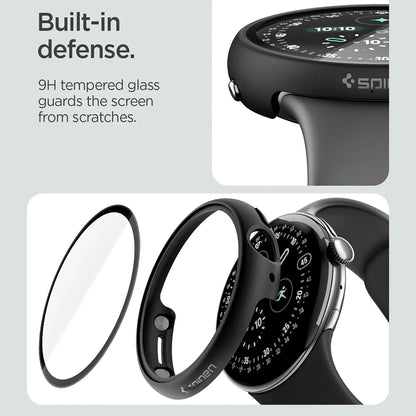 Spigen Thin Fit 360 hoes voor Google Pixel Watch 45mm Series, Zwart ACS11746
