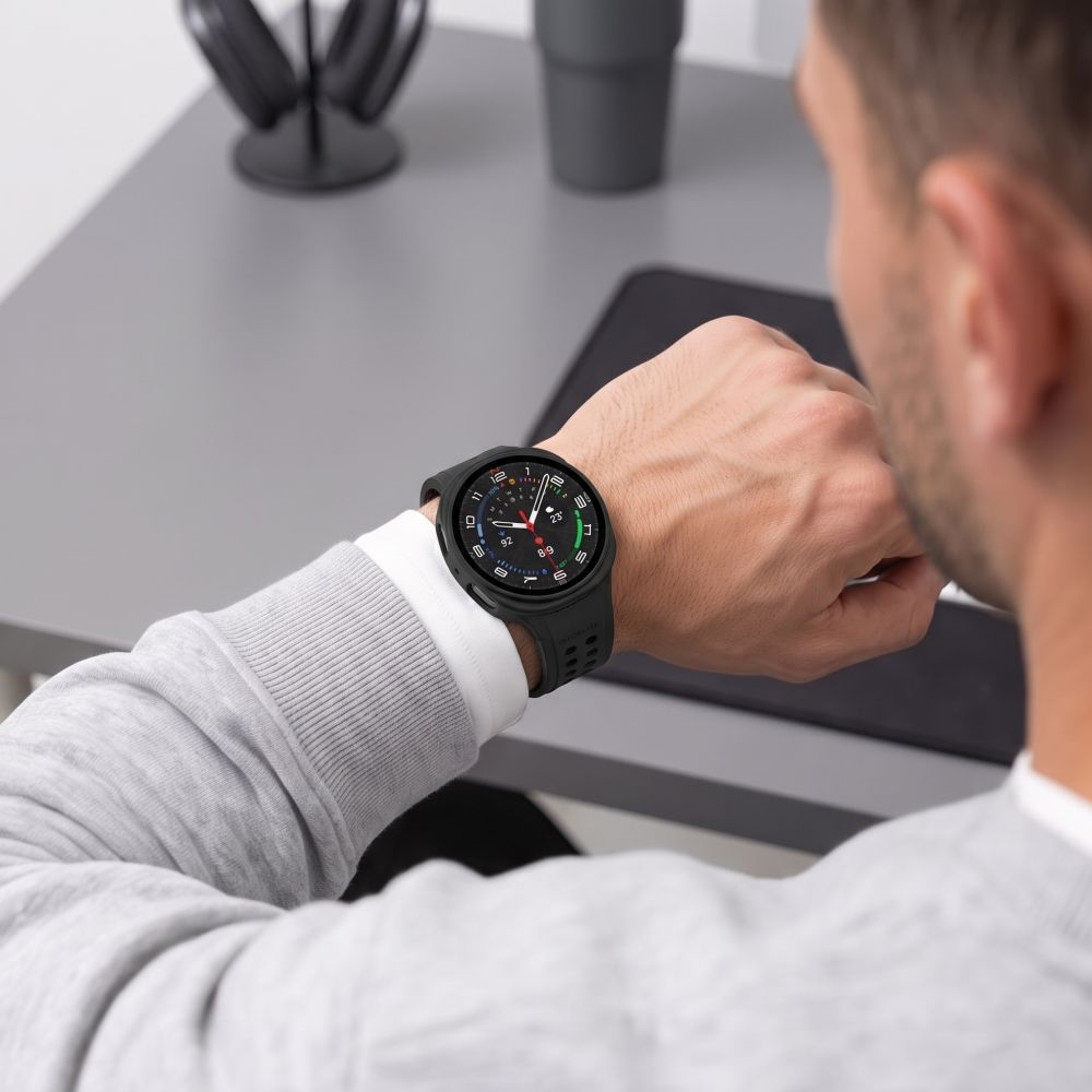 Tech-Protect Defense hoesje voor Samsung Galaxy Watch9 / Watch8 40mm, set van 2 stuks, zwart / transparant