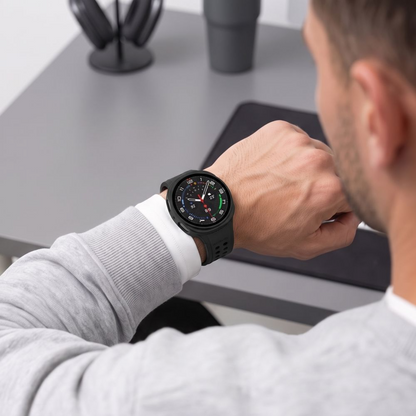 Tech-Protect Defense hoesje voor Samsung Galaxy Watch9 / Watch8 40mm, set van 2 stuks, zwart / transparant