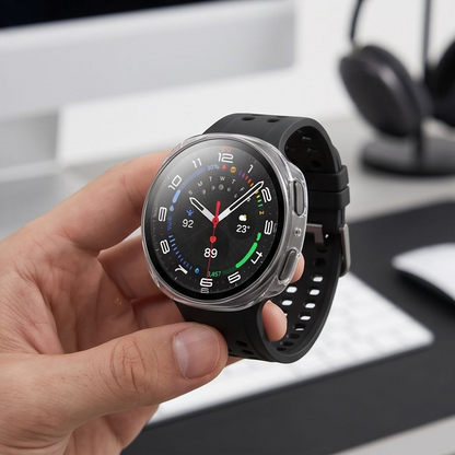 Tech-Protect Defense hoesje voor Samsung Galaxy Watch9 / Watch8 40mm, set van 2 stuks, zwart / transparant