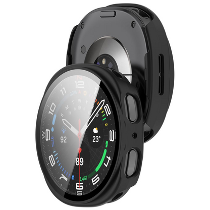 Tech-Protect Defense hoesje voor Samsung Galaxy Watch9 / Watch8 40mm, set van 2 stuks, zwart / transparant