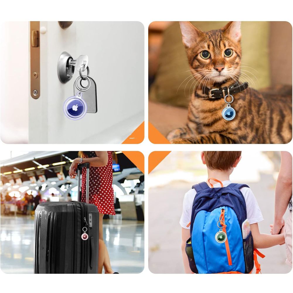 Tech-Protect Icon hoes voor Apple AirTag, Set van 4 stuks, Transparant