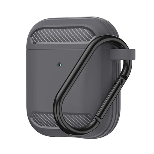 Techsuit Carbon hoes voor Apple AirPods Gen 2 / Gen 1, Grijs