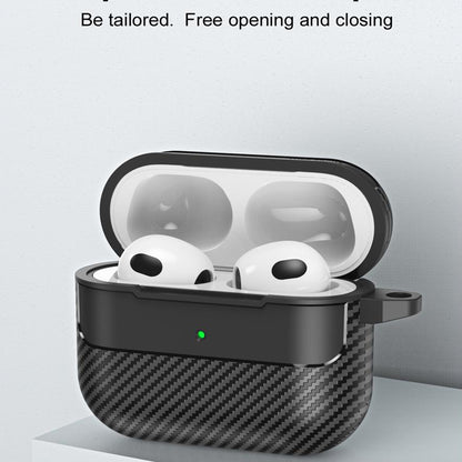 Techsuit CarbonFiber hoes voor Apple AirPods 3, Zwart