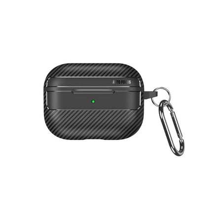 Techsuit CarbonFiber hoes voor Apple AirPods 4, Zwart