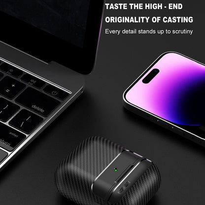Techsuit CarbonFiber hoes voor Apple AirPods Gen 2 / Gen 1, Zwart