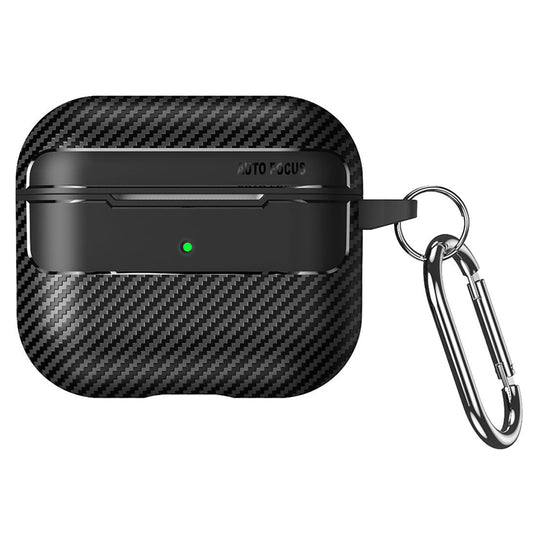 Techsuit CarbonFiber hoes voor Apple AirPods Pro 3, Zwart