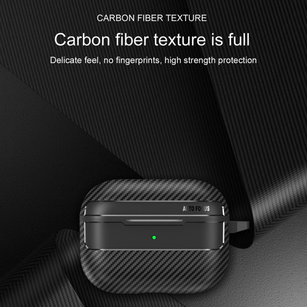 Techsuit CarbonFiber Case for Apple AirPods Pro 3, Black