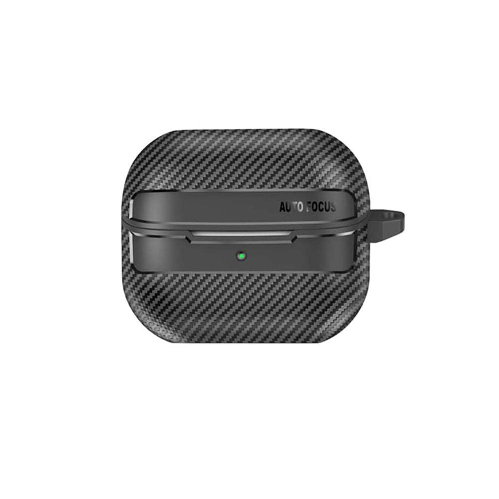 Techsuit CarbonFiber hoes voor Samsung Galaxy Buds3 FE / Buds3 Pro / Buds3, Zwart