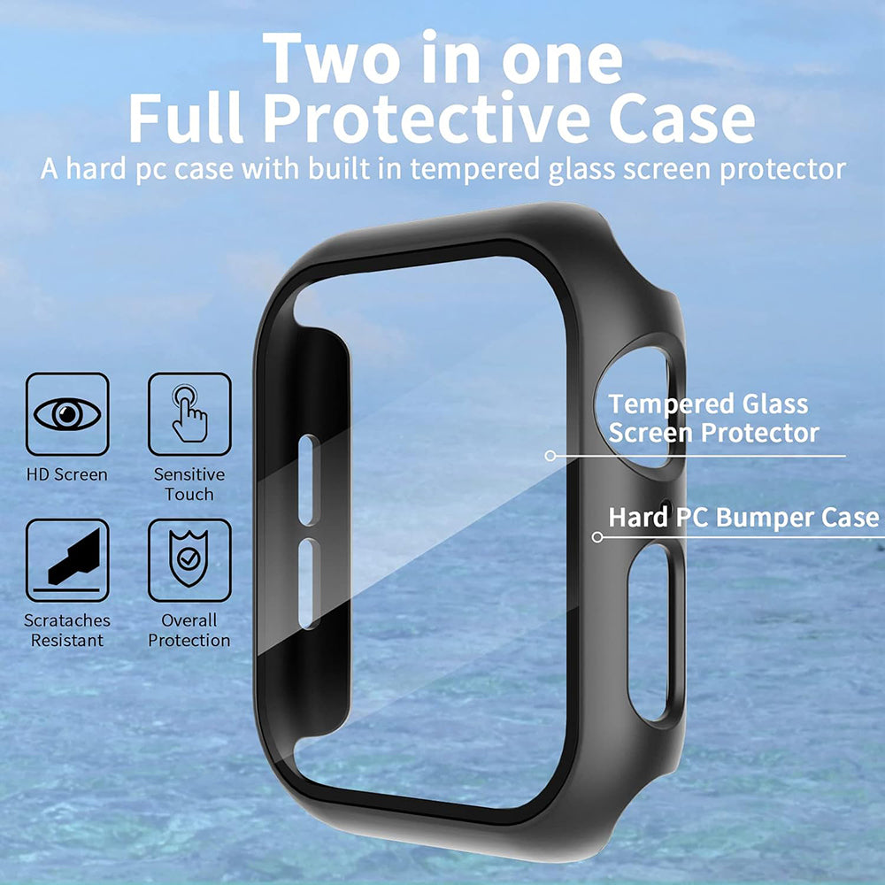 Techsuit Defense360 Pro hoes voor Apple Watch 44mm Series, Zwart