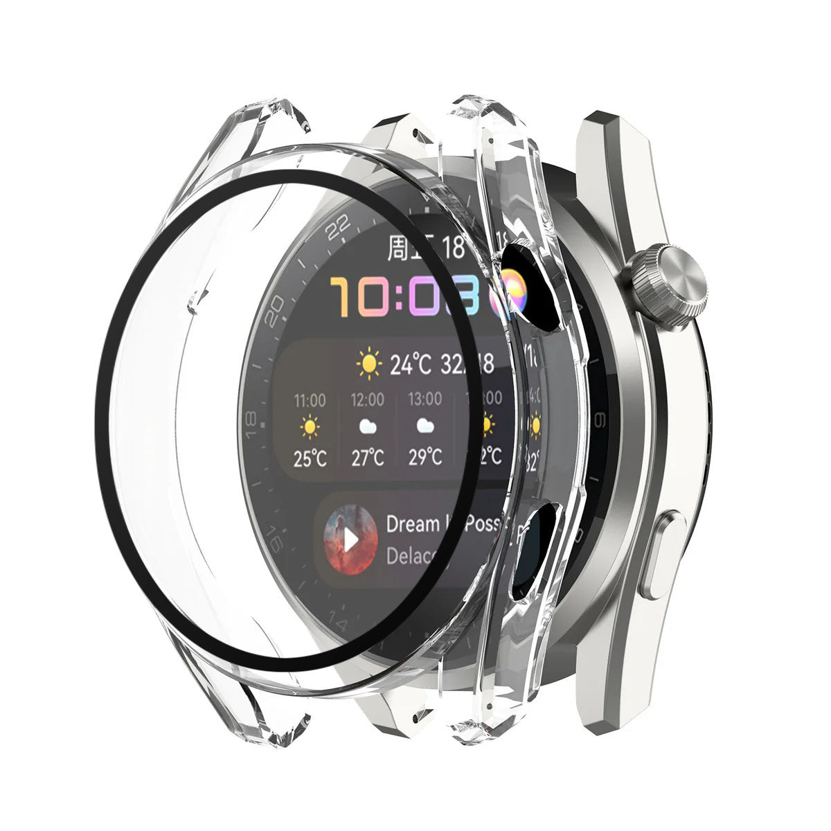 Techsuit Defense360 Pro hoes voor Huawei Watch 3, Transparant