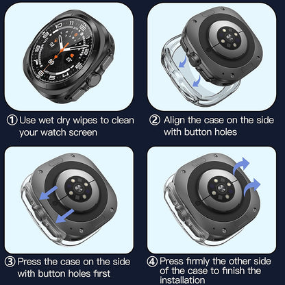Techsuit Defense360 Pro hoes voor Samsung Galaxy Watch Ultra, Transparant