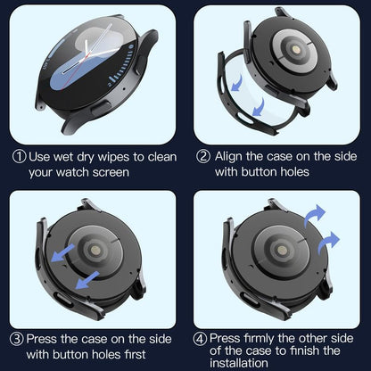 Techsuit Defense360 Pro hoes voor Samsung Galaxy Watch7 44mm, Zwart