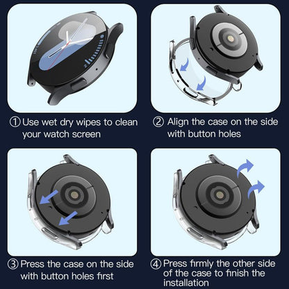 Techsuit Defense360 Pro hoes voor Samsung Galaxy Watch7 44mm, Transparant