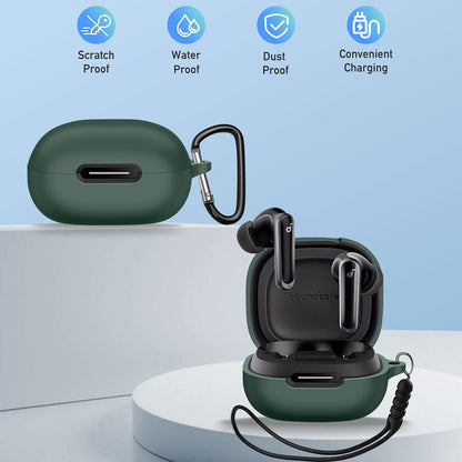 Techsuit Silicone Hoes voor Anker SoundCore P40i, Zwart