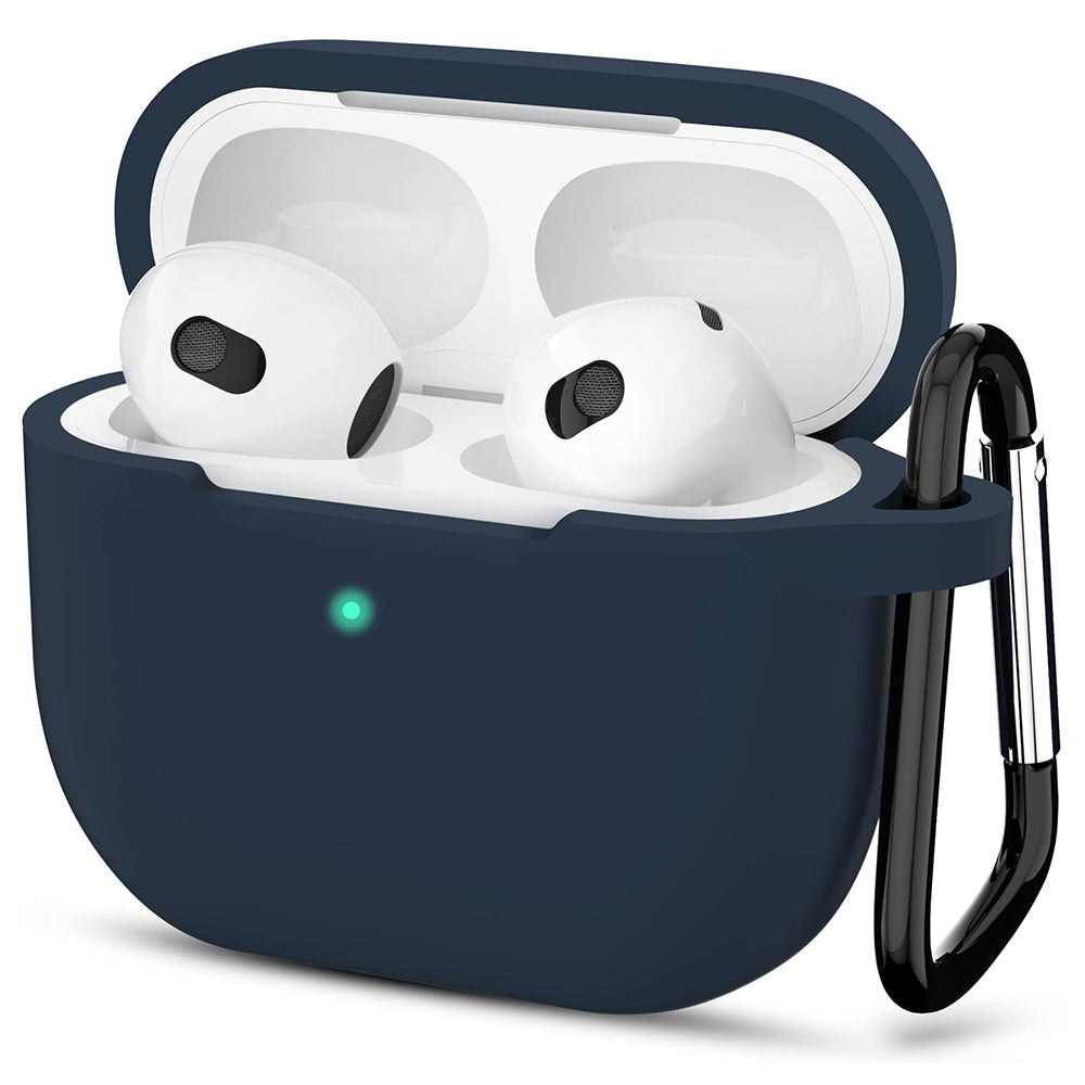 Techsuit Silicone hoes voor Apple AirPods 3, Marineblauw