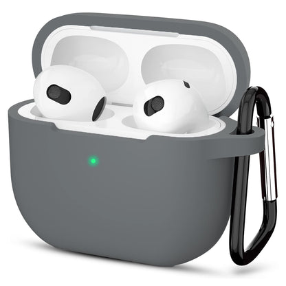 Techsuit Silicone hoes voor Apple AirPods 3, Grijs