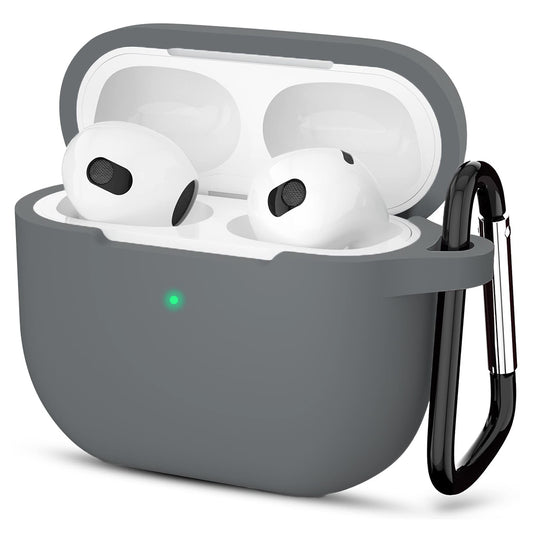 Techsuit Silicone hoes voor Apple AirPods 3, Grijs