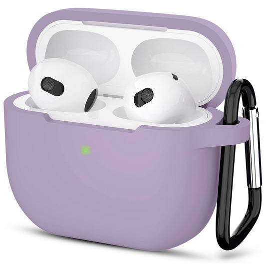Techsuit Silicone hoes voor Apple AirPods 3, Paars