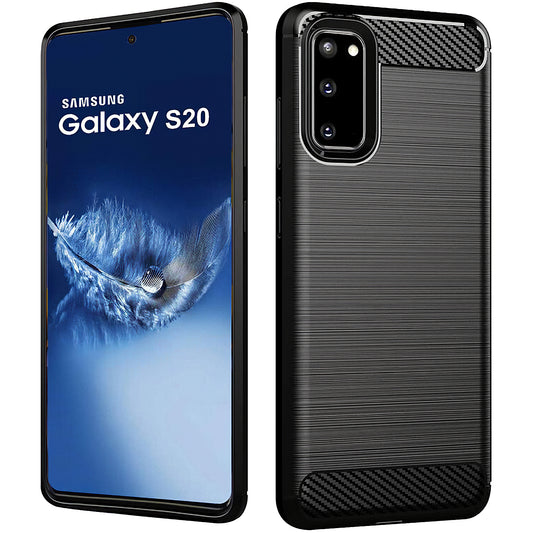 Hoes voor Samsung Galaxy S20 5G G981 / S20 G980, OEM, Carbon, Zwart