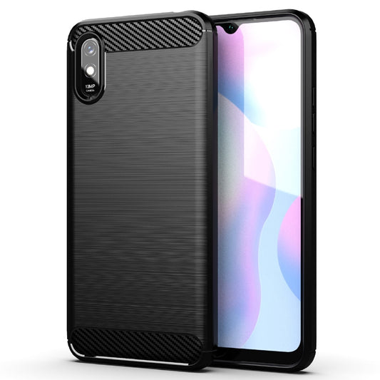 Hoesje voor Xiaomi Redmi 9A / Redmi 9AT, Forcell, Carbon, Zwart