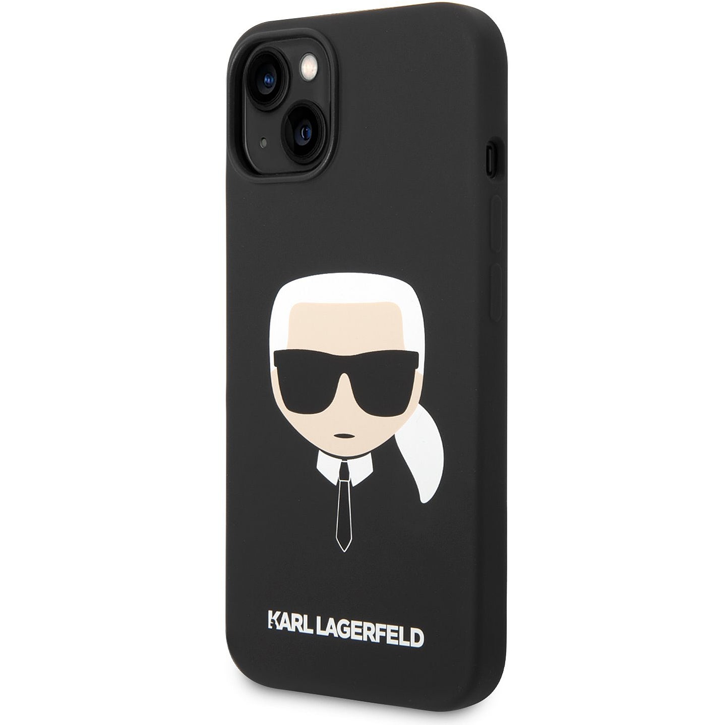 Hoes voor Apple iPhone 14 Plus, Karl Lagerfeld, Silicone Karl's Head, Zwart
