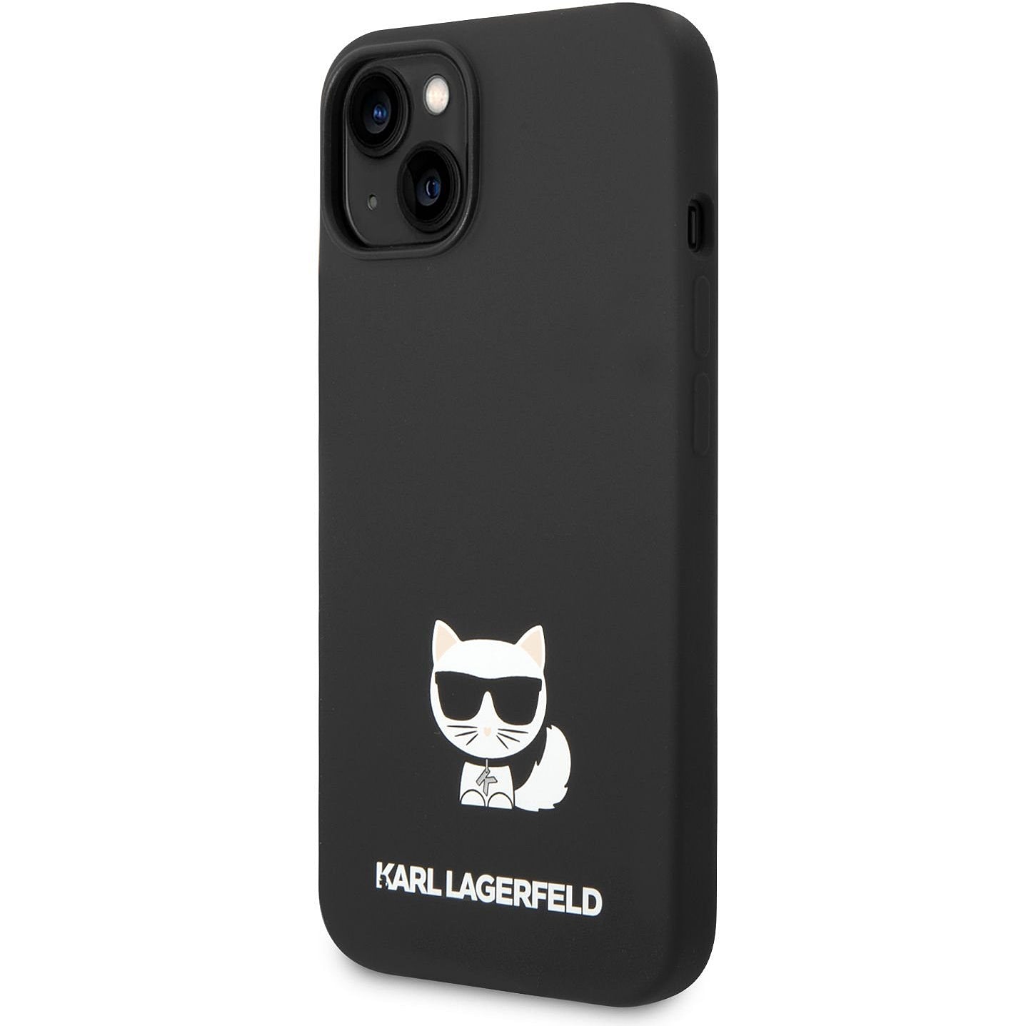 Hoes voor Apple iPhone 14 Plus, Karl Lagerfeld, Silicone Body Choupette, Zwart