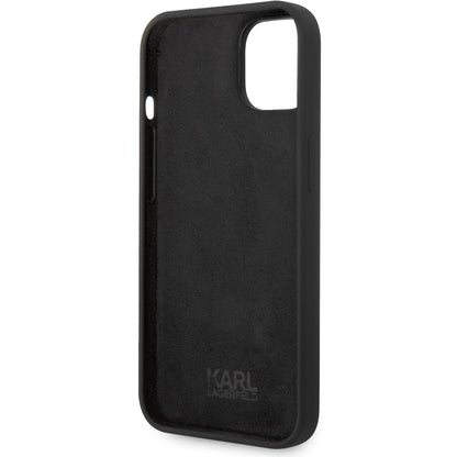 Hoes voor Apple iPhone 14 Plus, Karl Lagerfeld, Silicone Body Choupette, Zwart