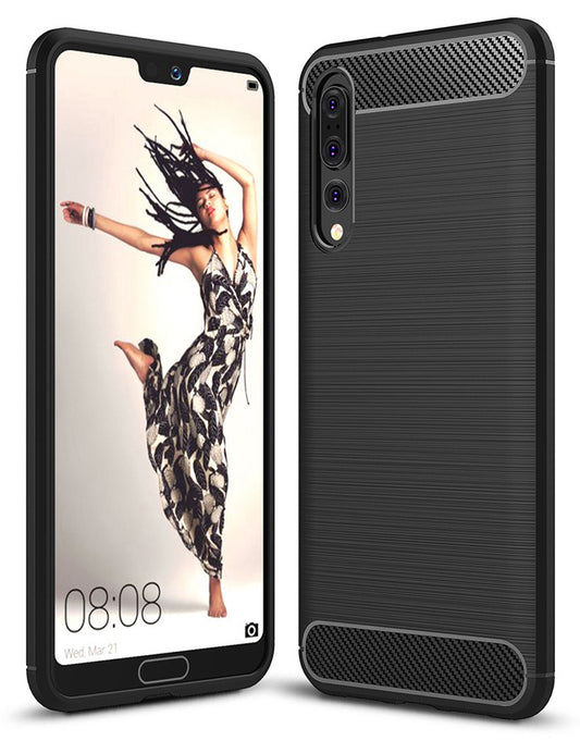 Hoes voor Huawei P20 Pro, OEM, Carbon, Zwart