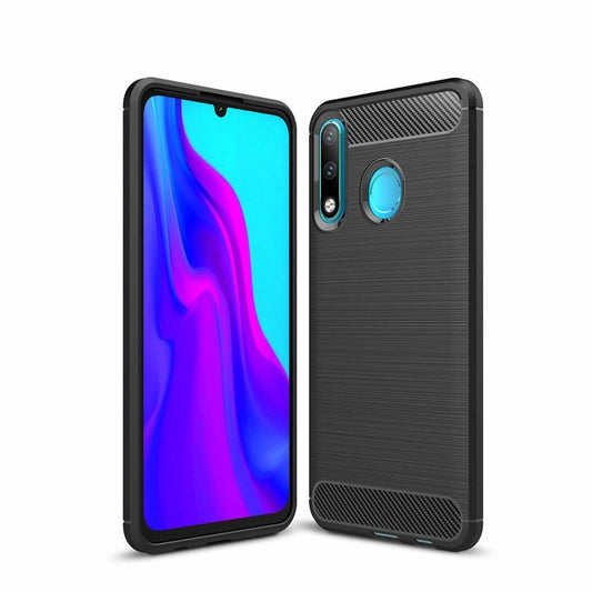 Hoes voor Huawei P30 lite New Edition / P30 lite, OEM, Carbon, Zwart