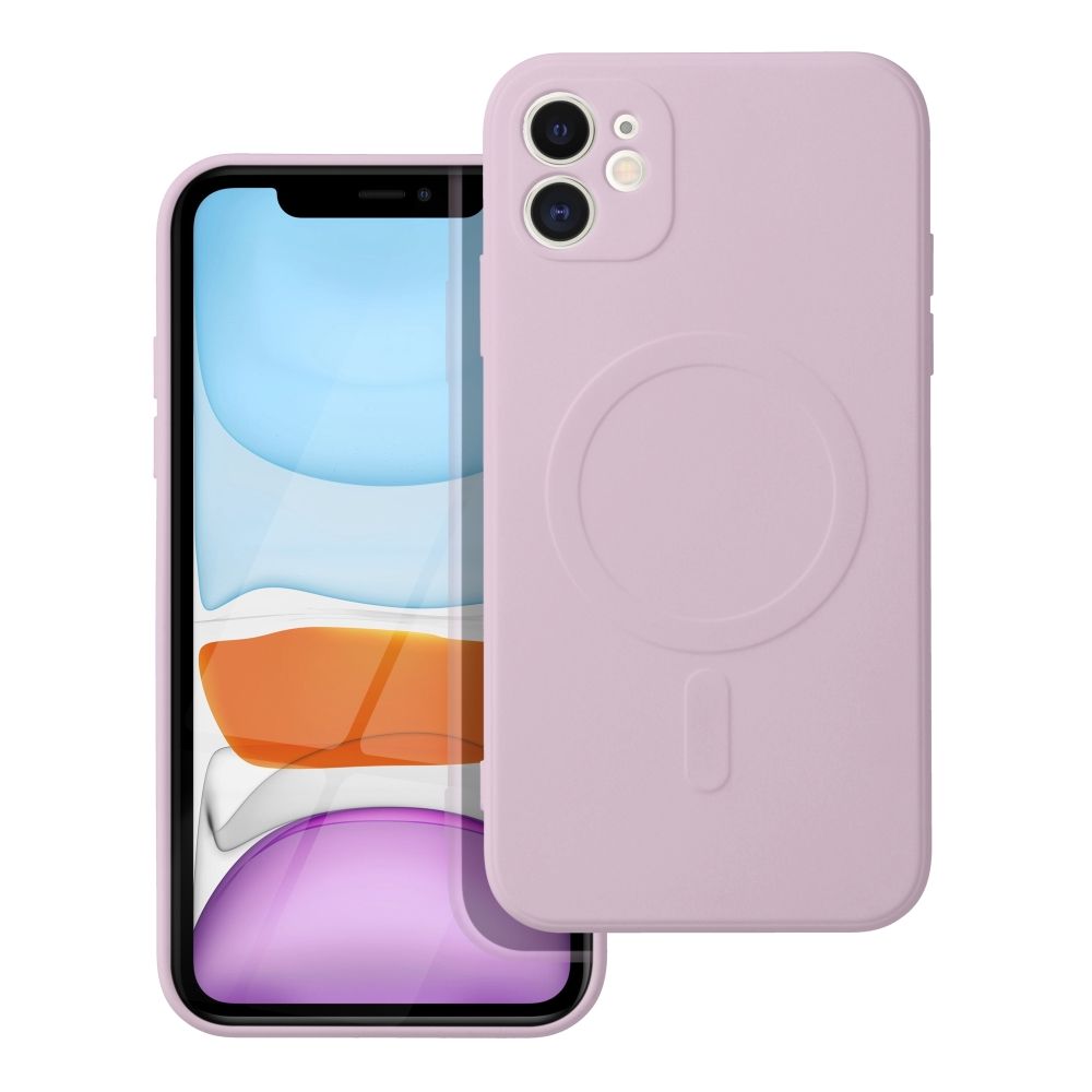 MagSafe-hoesje voor Apple iPhone 11, OEM, Silicone Mag, Roze