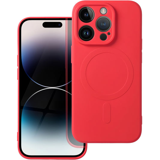 MagSafe-hoesje voor Apple iPhone 14 Pro, OEM, Silicone Mag, Rood