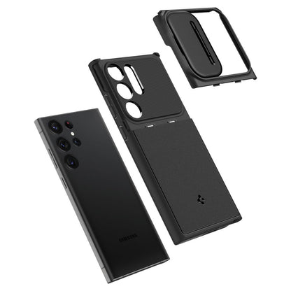 Case for Samsung Galaxy S23 Ultra S918, Spigen, OPTIK ARMOR, Black ACS05639