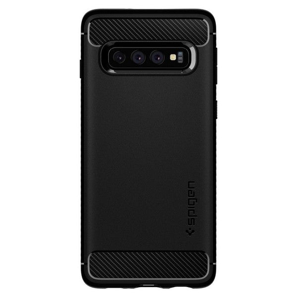 Tasje voor Samsung Galaxy S10 G973, Spigen, Rugged Armour, Zwart 605CS25800