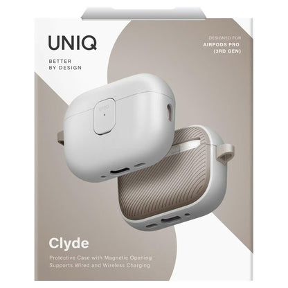 UNIQ Clyde hoes voor Apple AirPods Pro 3, Grijs Beige
