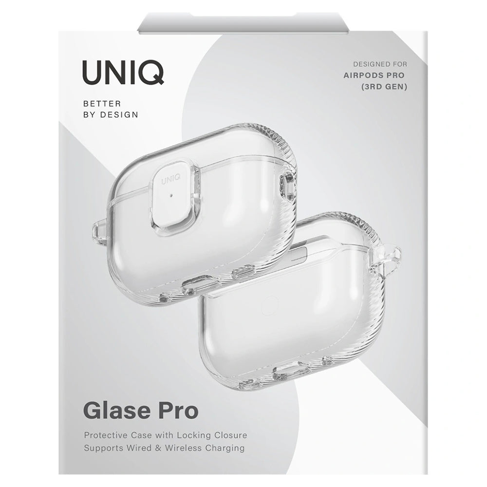 UNIQ Glase Pro hoes voor Apple AirPods Pro 3, Transparant
