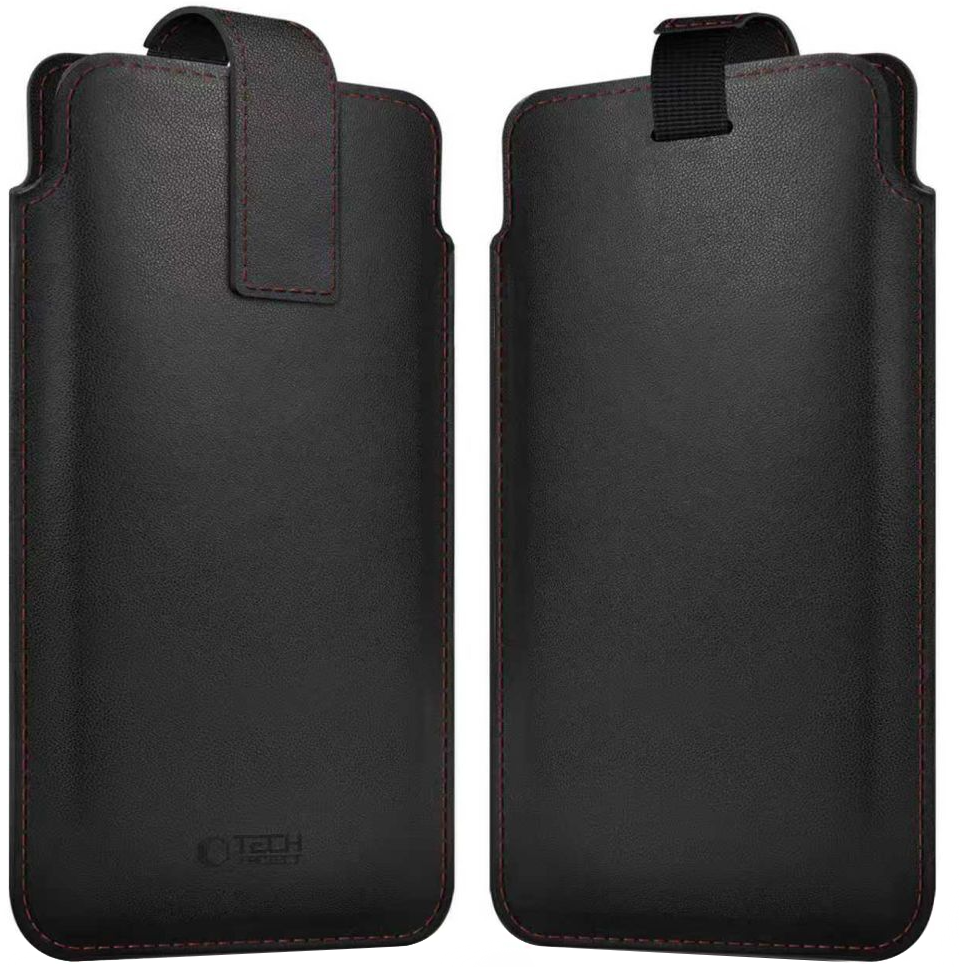 Universele Telefoonhoes, Tech-Protect, SM65, Zwart Rood