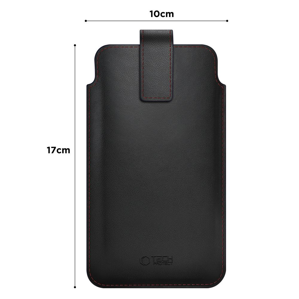 Universele Telefoonhoes, Tech-Protect, SM65, Zwart Rood