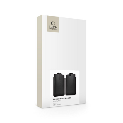 Universele Telefoonhoes, Tech-Protect, SM65, Zwart Rood
