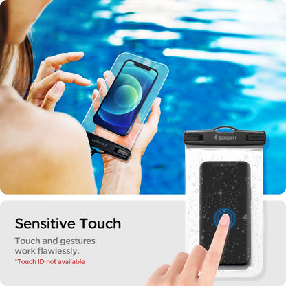 Universele Waterproof Hoes voor Telefoon max. 3.5inch - 7inch, Spigen, A601, Set 2 stuks, Transparant AMP03098