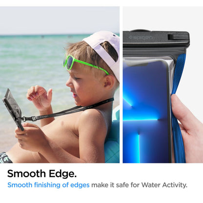 Universele Waterproof Hoes voor Telefoon max. 3.5inch - 7inch, Spigen, A601, Set van 2 stuks, Zwart AMP04523