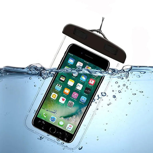 Universele waterdichte hoes voor telefoon max. 6,5 inch, Techsuit, zwart