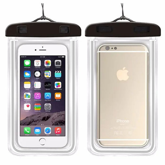 Universele waterdichte hoes voor telefoon max. 6,5 inch, Techsuit, zwart